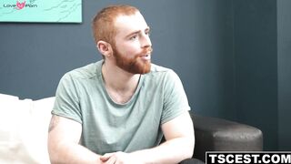 Redhead Slut Gives Blowjob & Hand Job to Ed's Bonus Hole - POV