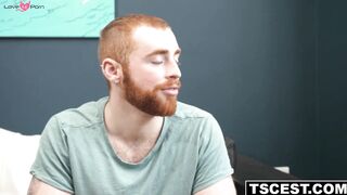 Redhead Slut Gives Blowjob & Hand Job to Ed's Bonus Hole - POV