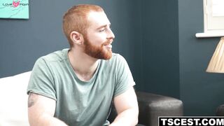 Redhead Slut Gives Blowjob & Hand Job to Ed's Bonus Hole - POV