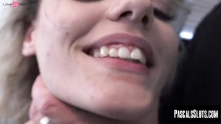 Throat-Fucking Triple Treat - Petite Blonde Teen Gets Rough Pounded
