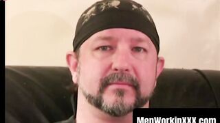 Leather-Bound Gay Sex Romp with Older Man