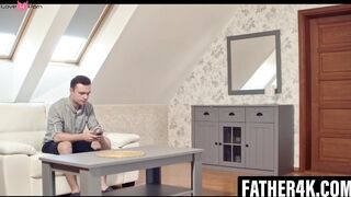 Step-Daddy's Kinky Fantasy - Petite Teen Locked In Bathroom With Older Man