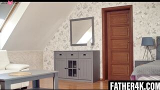 Step-Daddy's Kinky Fantasy - Petite Teen Locked In Bathroom With Older Man