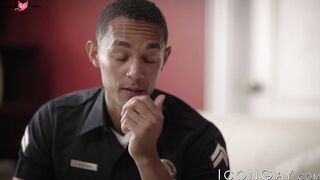 Black Aj Slammin' It Hard On White Cop - Big Dick Riding POV