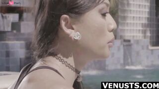 Venus Lux's Outdoor Naked Striptease - Erotic Teasing by Firelight