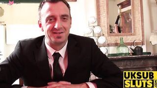 UK Sub Slut's Big Boob Blonde Gets Rough Sex & Domination in Bondage Dungeon