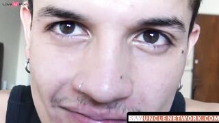 Throated #104-3way Raw Bareback Action with Older Man & Young Twinks