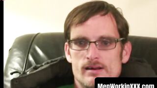 Glasses-Wearing Amateur Dude Masturabtes For Your Pleasure Intense" or simply "Intensely Hot Solo Male Jerking Off".