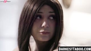 Step-Dad's Slutty Daughter Riding His Older Dick - JoJo Kiss