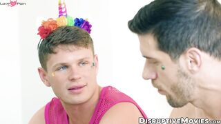 Pride Parade PrideFuck - Hot Daddy Fucks Twink's Ass Raw