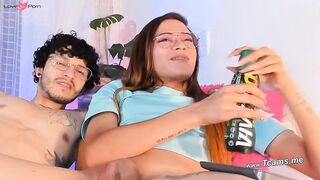 Sexy Crossdresser Fellatio Fun with Hot Babe