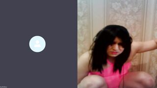Dumb young whore Nastya Ivanova gets bred on web cam