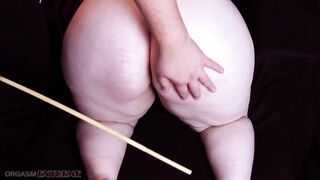 Huge Butt Chubby PAWG Booty Caning & Orgasm For Step Sister