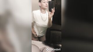 White cunt with mouth Michi glue facial thingy