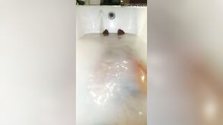 My side sluts inside the bath-tub