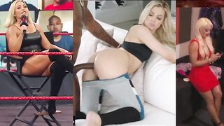 WWE Mandy Rose WORSHIPS big black cock Splitscreen EDIT PMV