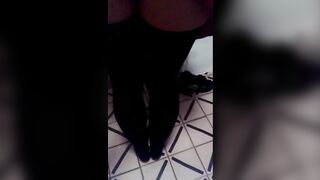 Blonde fellatio and banged! inside short skirt and tights