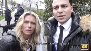 DEBT4k. Czech bride Claudia Macc pounded into front of her