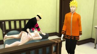 Boruto series cap4 naruto is telling hinata masturbating and boruto