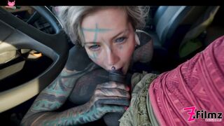 Roadhead RoadTrip - Hot Blonde Teen Fucks Stranger in Car POV