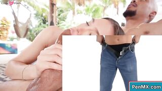 Ella Reese's Wild Ride - Hardcore Sex in Public Pool with Huge Facial
