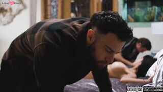 Busty Oriental Vixen Rides Two Savior's Dicks in Hardcore Threesome