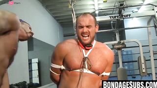Dominant Muscle God Dominates Submissive Stud in BDSM Bondage Session