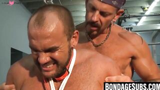 Dominant Muscle God Dominates Submissive Stud in BDSM Bondage Session