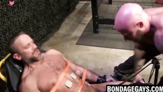 Muscle Hunk's Bondage Playground - Hard Core Domination with Blindfold & Whips