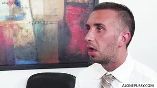 Christmas Special! Chanel Preston & Krissy Lynne Share A Huge Dick In Office