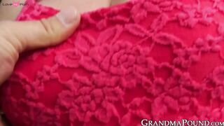 Grandmother's Secret Garden - Old Lady Masturbates Outdoors