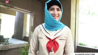 Angelina Red's Striptease - Erotic Dance in Hijab with Teasing Removal Reveal