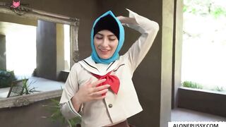 Angelina Red's Striptease - Erotic Dance in Hijab with Teasing Removal Reveal