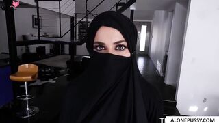 Victorias June - Busty Arab Teen Violating Her Religion With A Big Black Dick