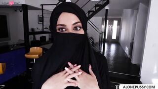 Victorias June - Busty Arab Teen Violating Her Religion With A Big Black Dick