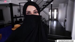 Victorias June - Busty Arab Teen Violating Her Religion With A Big Black Dick