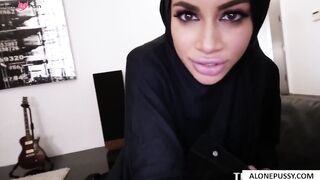 Victorias June - Busty Arab Teen Violating Her Religion With A Big Black Dick
