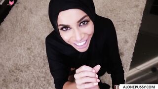 Victorias June - Busty Arab Teen Violating Her Religion With A Big Black Dick
