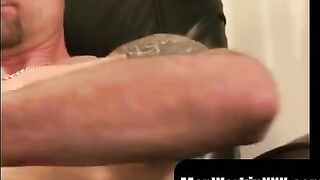 Hunk's Intense Masturbation Session with Dildo & Anal Play