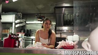 Public Pickup Food Truck Fuck Fest - Busty Blonde MILF Monika Santiago