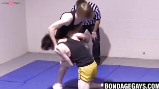 Intense Gay Wrestling Match - Muscular Hunks Strip Down And Fight Naked