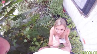 Blondie Babe Blows Best - POV Handjob with Facial Finish