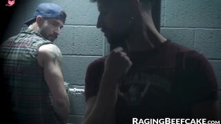 Muscle Hunks Sean Mayger & Drew Dixion Fucked Raw In Public Restrooms