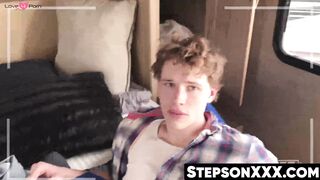 Hot Daddy's Home - Older Man Fucks Young Twink in His Bedroom