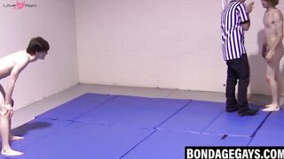 Twink Wrestling - Erotic Wrestlers With Exposed Hard-Ons