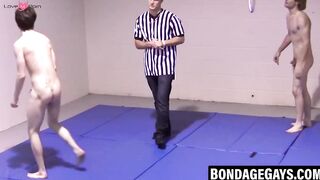 Twink Wrestling - Erotic Wrestlers With Exposed Hard-Ons