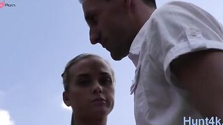 Blondes Get Squeezed - Hot Blonde Babe Teases Her Man With A Sex Toy
