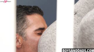 Hot MILF on Vacation Fucks Her Step-Son in Stairwell Taboo Sex