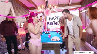 Lilys Epic Birthday Orgy - Group Sex Party with Lily S