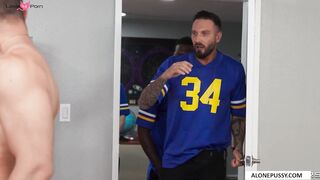 Nerd Girl Gets A Group Blowjob In The Locker Room